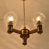 Mid-century Wood Chandelier,1970's.