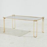 Metal and glass coffee table
