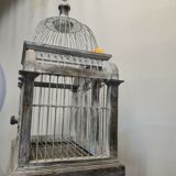 Iron and wood bird cage