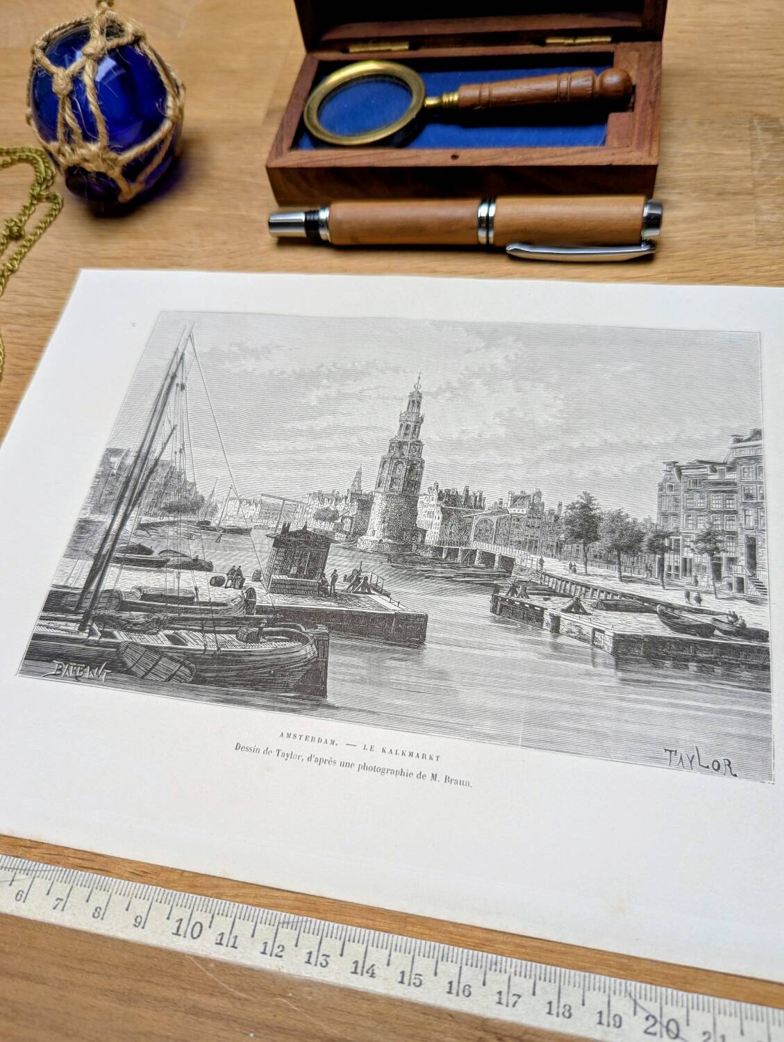 Printed in 1879, Amsterdam, the Kalkmarkt