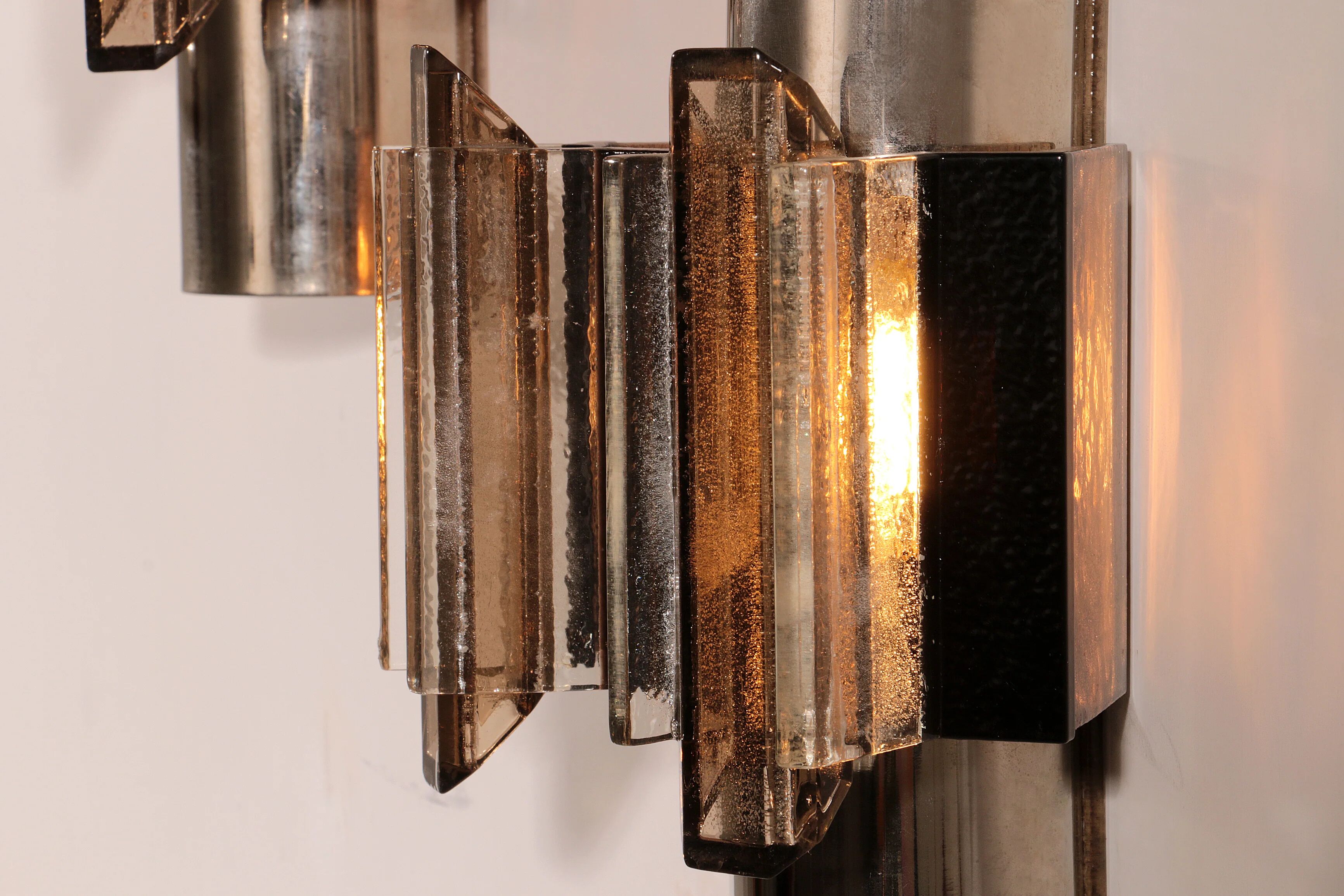 Danish Space Age wall sconces by Claus Bolby for Cebo Industri, 1970s