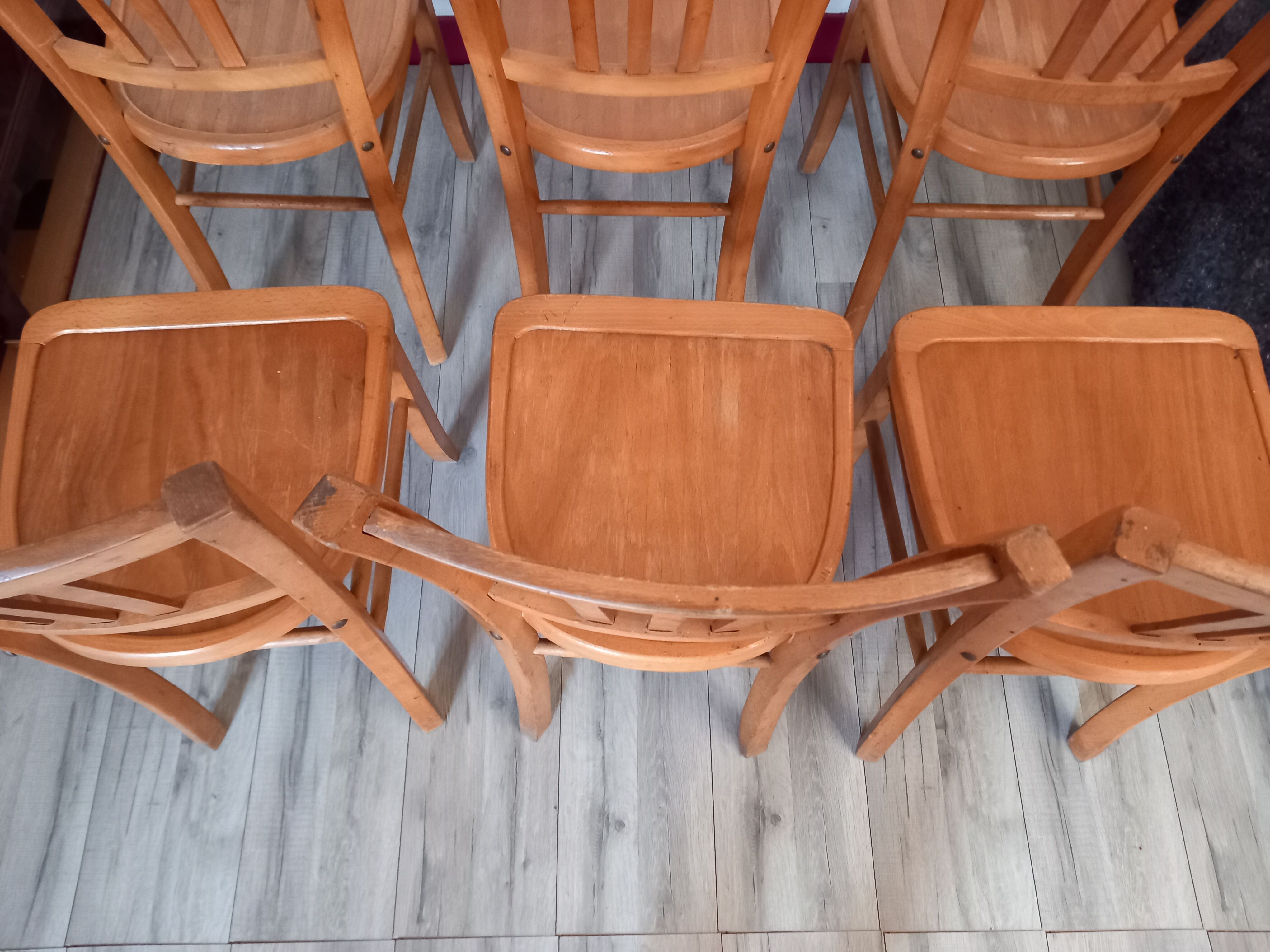 6 chairs luterma 1950