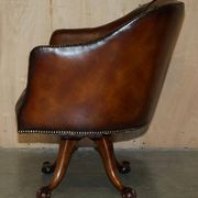 Fauteuil capitaine Chesterfield victorien restauré