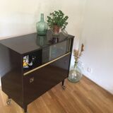 Vintage rolling bar cabinet