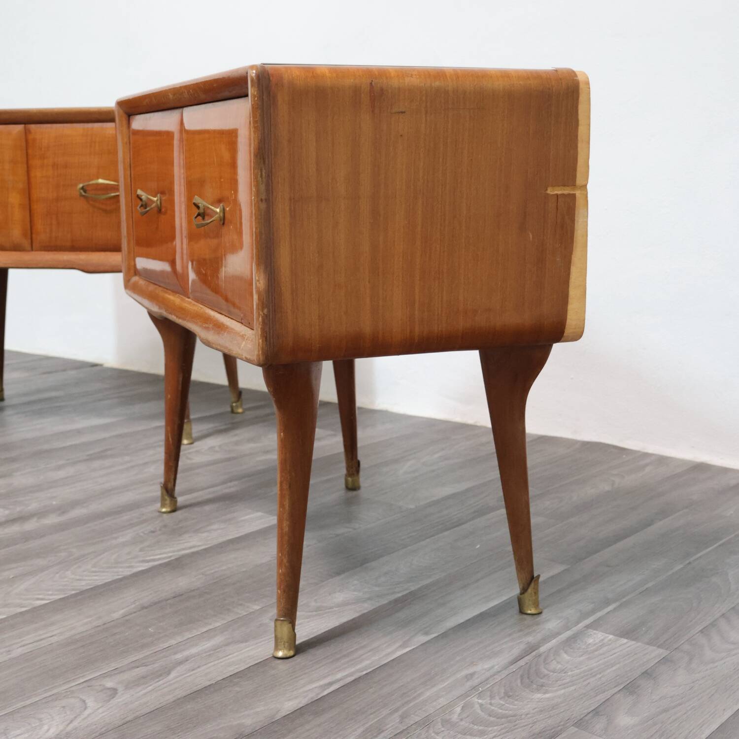 Coppia Di Comodini Gio Ponti Style Mid-Century 1950’s Modernariato Des