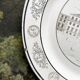 Antique fine earthenware plate "Palais Bourbon" Creil, early 19th century