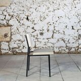 Modernist white skai chair, 1950