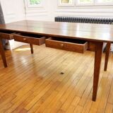 Oak farm table with 3 drawers