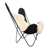 BKF Butterfly Chair by Jorge Hardoy-Ferrari for Knoll, 1960s incl. Sheepskin