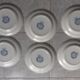 6 Plates dessert service Ridgway Windsor Staffordshire blue décor