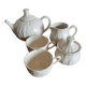 Tea set, pottery from Charolles by Jacques and Kira Molin. An