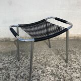 Black and chrome scoubidou stool