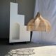 Rattan pendant lamp in the shape of a flower
