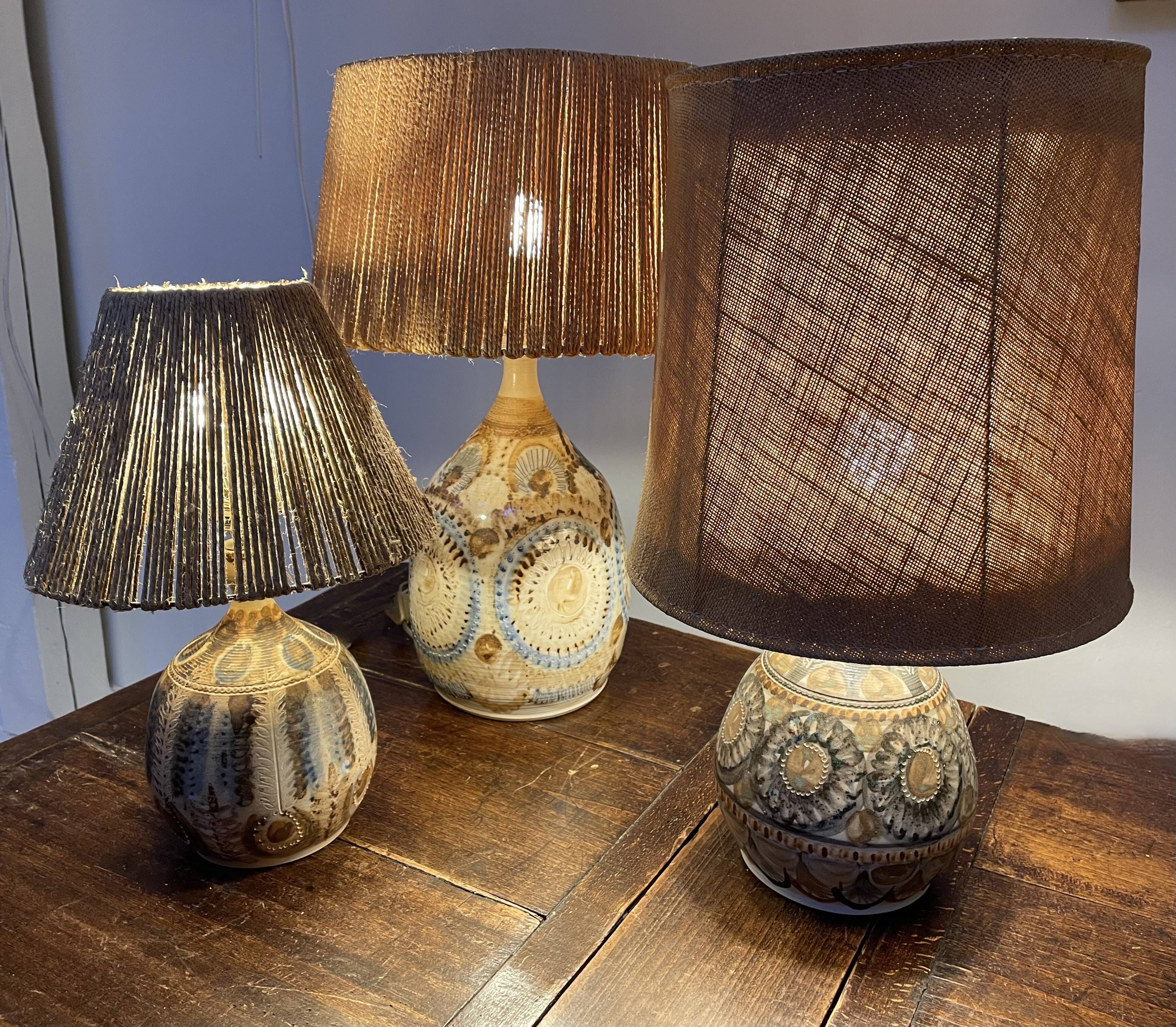 Ceramic lamp by Jean-claude Courjault, La Cerisaie, circa 1970.