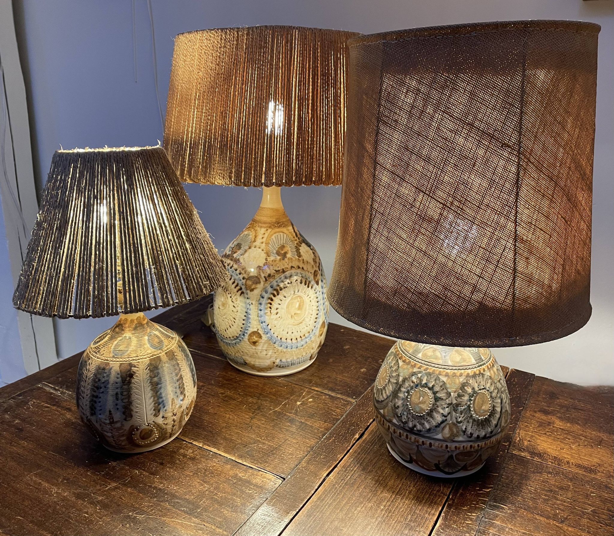 Lampe en céramique par Jean-claude Courjault, La Cerisaie, vers 1970.