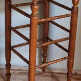 Tabouret ancien cannage et bois tourné