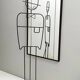 Art Deco Rectangular Wall Mirror with Black Beech Frame, Italy