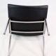 Kastrup chairs  In Black leather, Model CH401 By Hans J. Wegner  Made By Carl Hansen & Søn