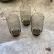 3 vintage glasses in smoked glass