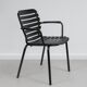 Black aluminium garden chair
