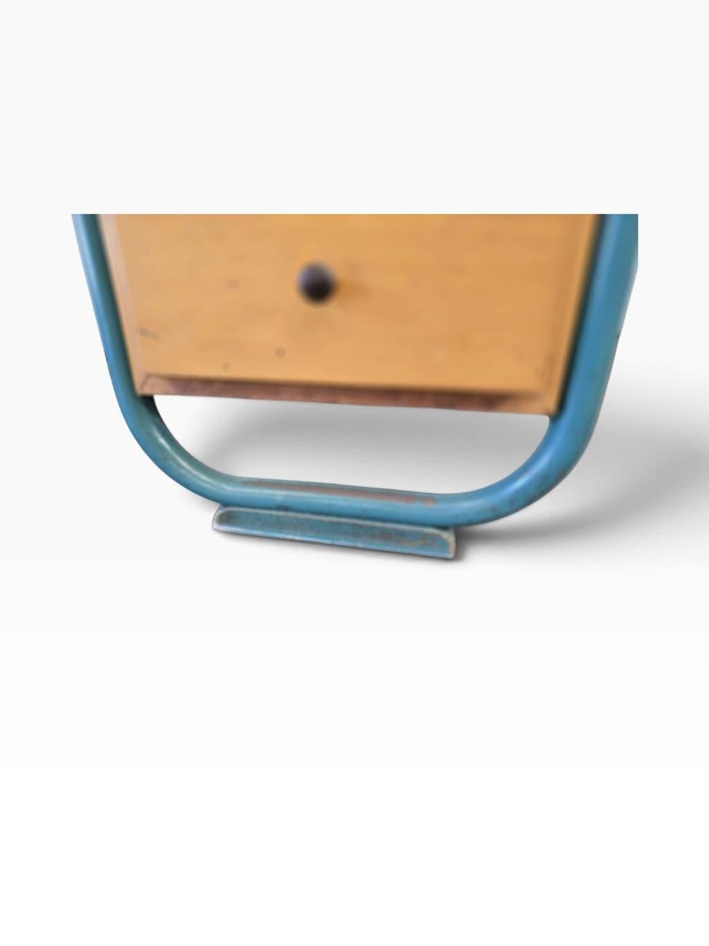 Curved vintage industrial desk / Bauhaus desk