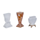 Trois vases en verre de Baccarat à décor floral, France, fin du 19ème siècle