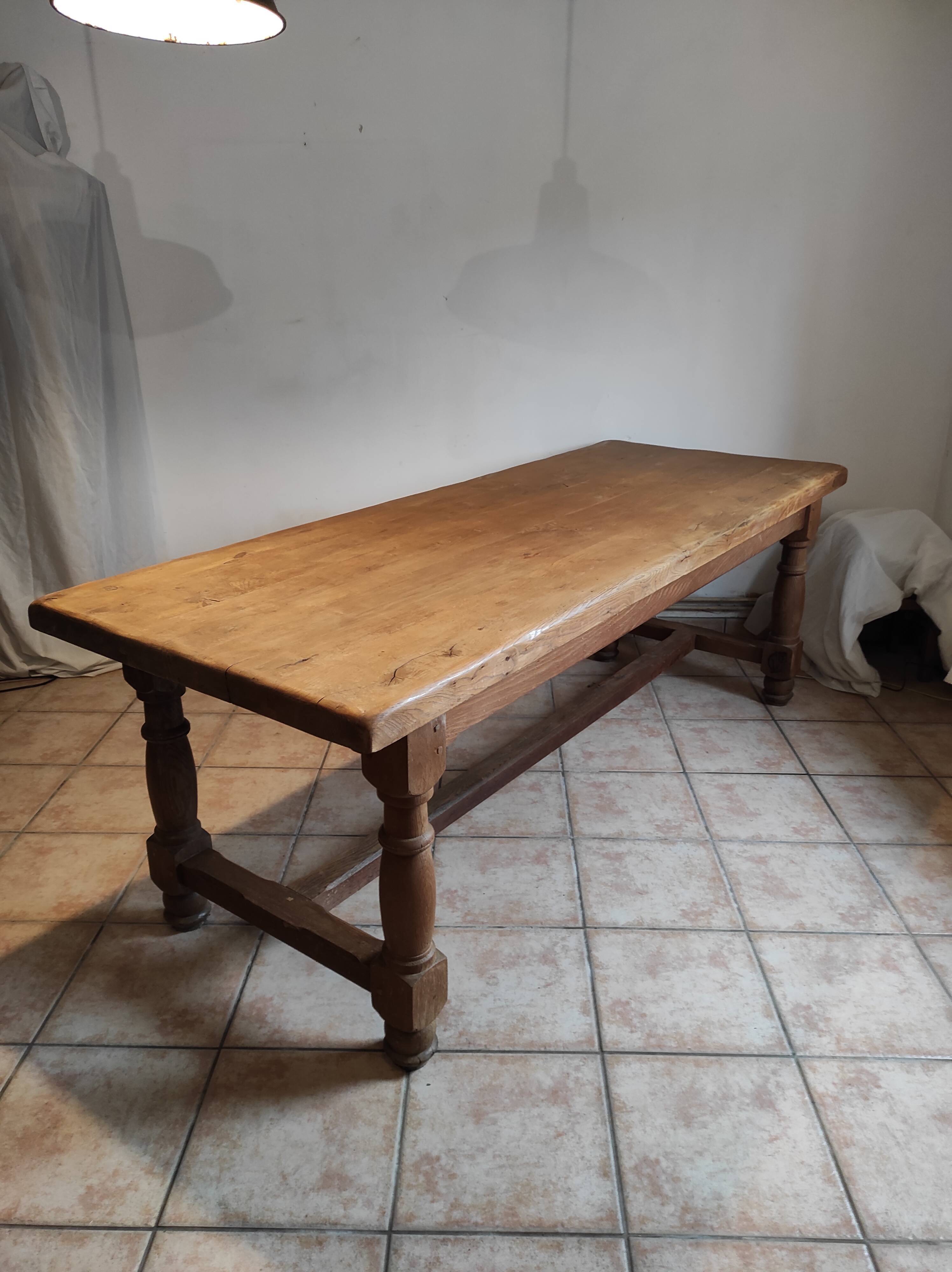 Oak farmhouse table
