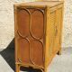 Vintage wood and rattan chest of drawers