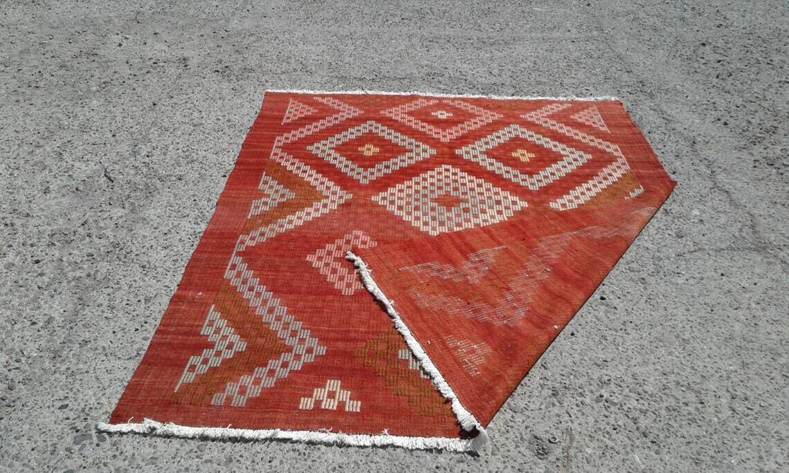 Area kilim rug, rug for living room