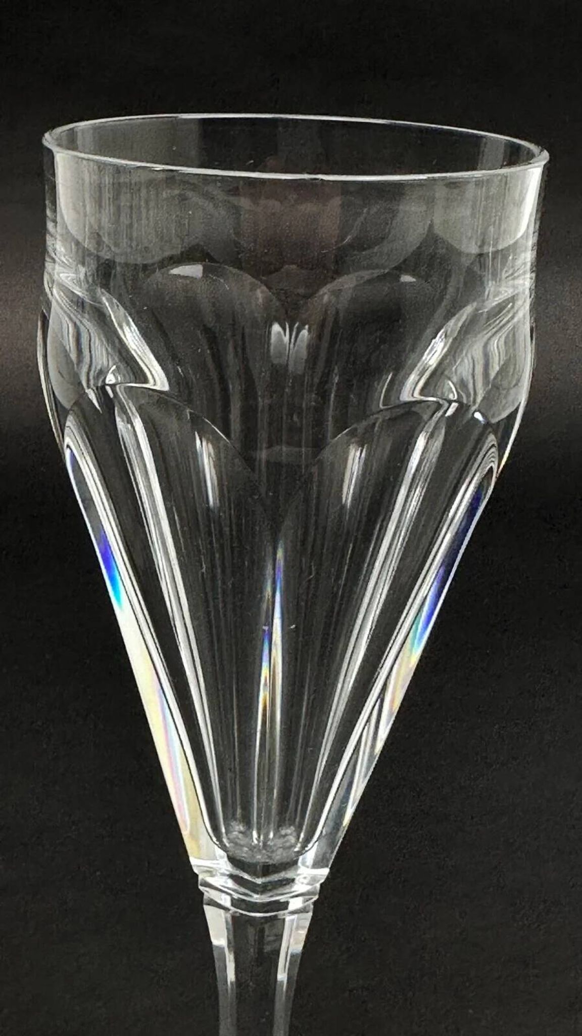 Baccarat, set of 9 champagne flutes model Duchesse de Dino