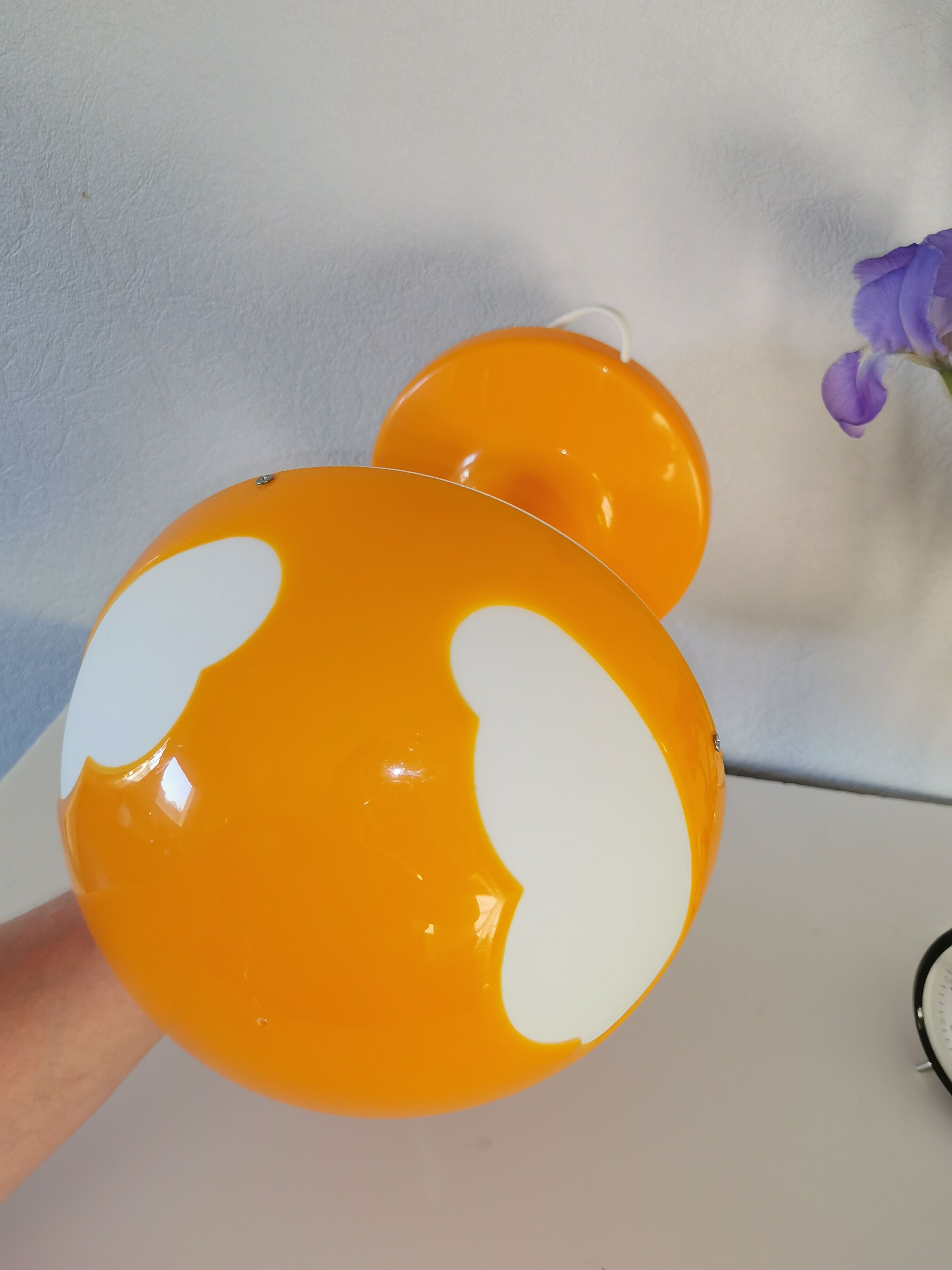 Mushroom lamp, orange cloud Skojig, henrik preutz design for Ikea, 1990