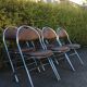 Set de 6 chaises pliantes acier et similicuir 70’s