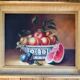 Tableau : huile sur toile - nature morte aux fruits
