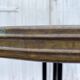 Round bistro table bar cafe terrace cast iron foot 1950