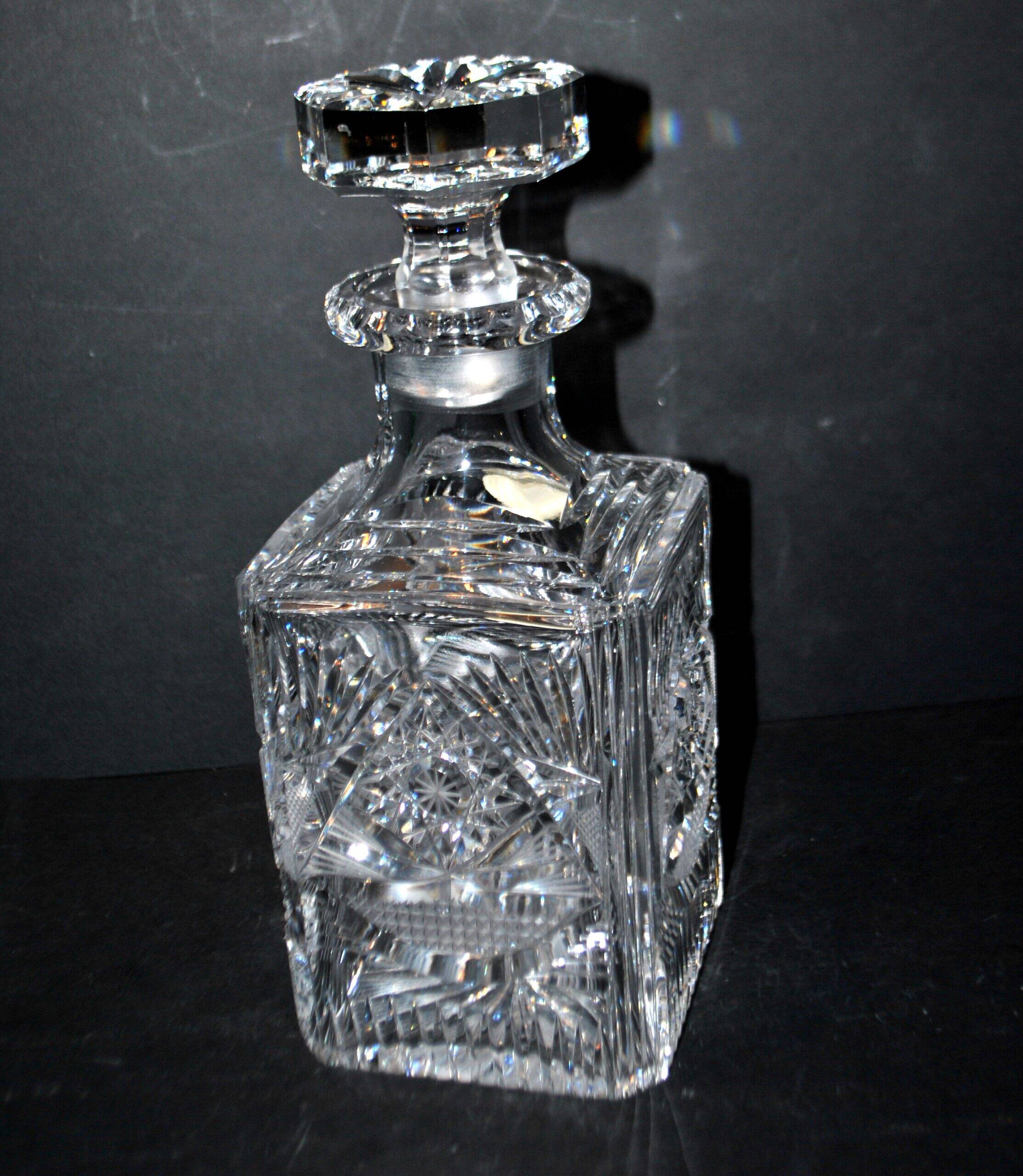 Waldviertler Edel Bleikristall cut crystal whisky decanter