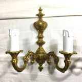 Paire d’appliques Bronze 2 lumières style Louis XV