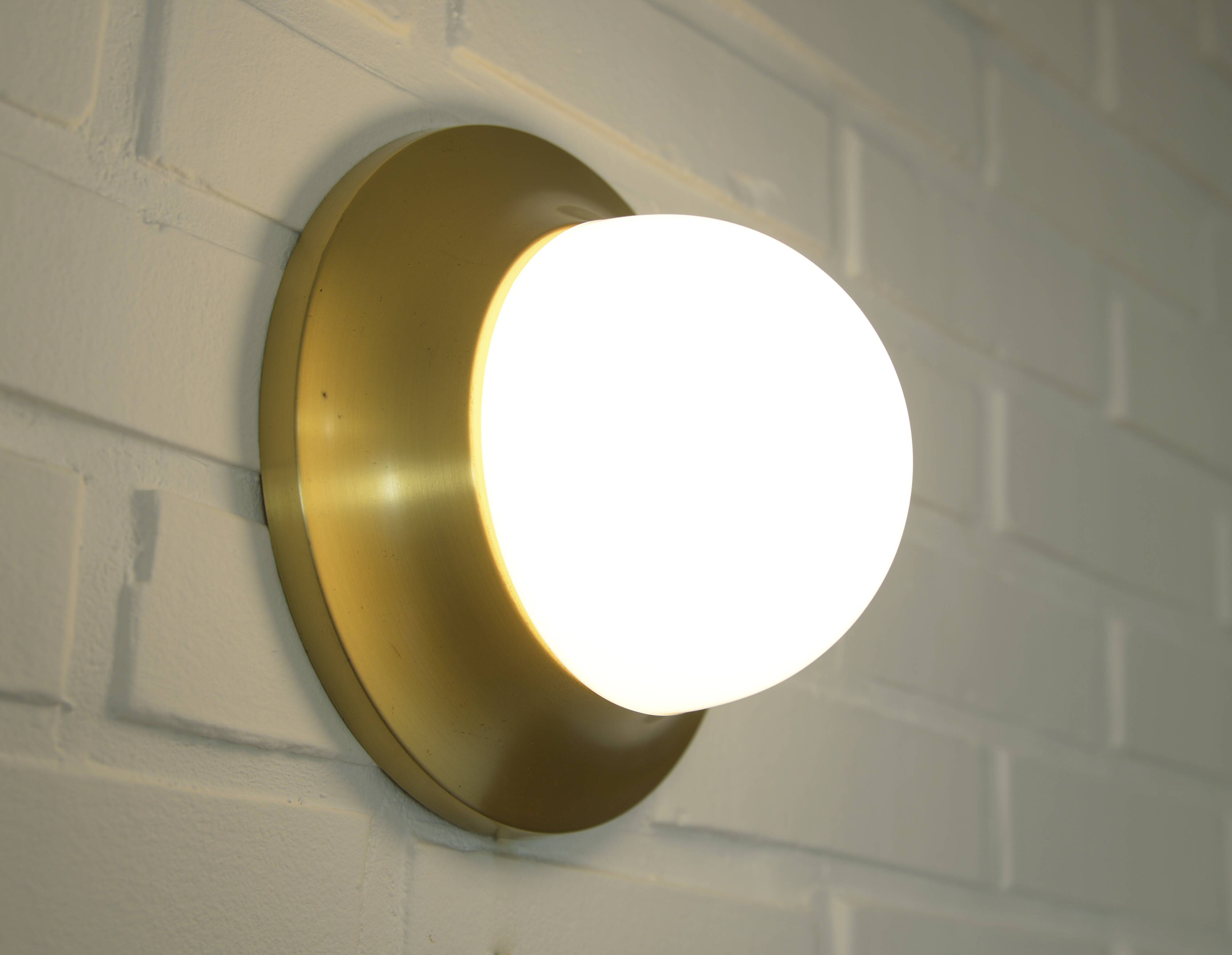 Ceiling Lights Set of 3 Mushroom Lamp Vintage Brass Sconces Space Age Style