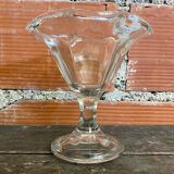 Set of 6 Ice Cream Bowls FIDENZA VETRARIA Moulded Glass Petal Shape It