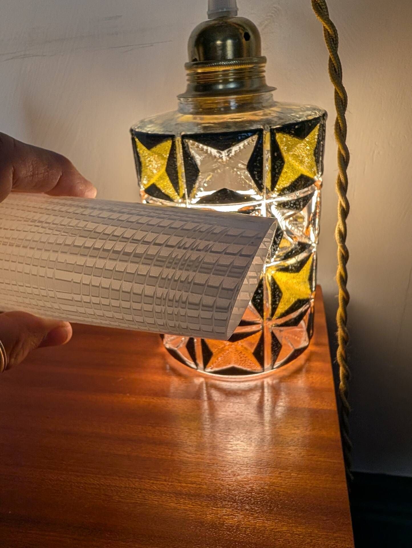 vintage opaline glass lamp shades from the 1970s