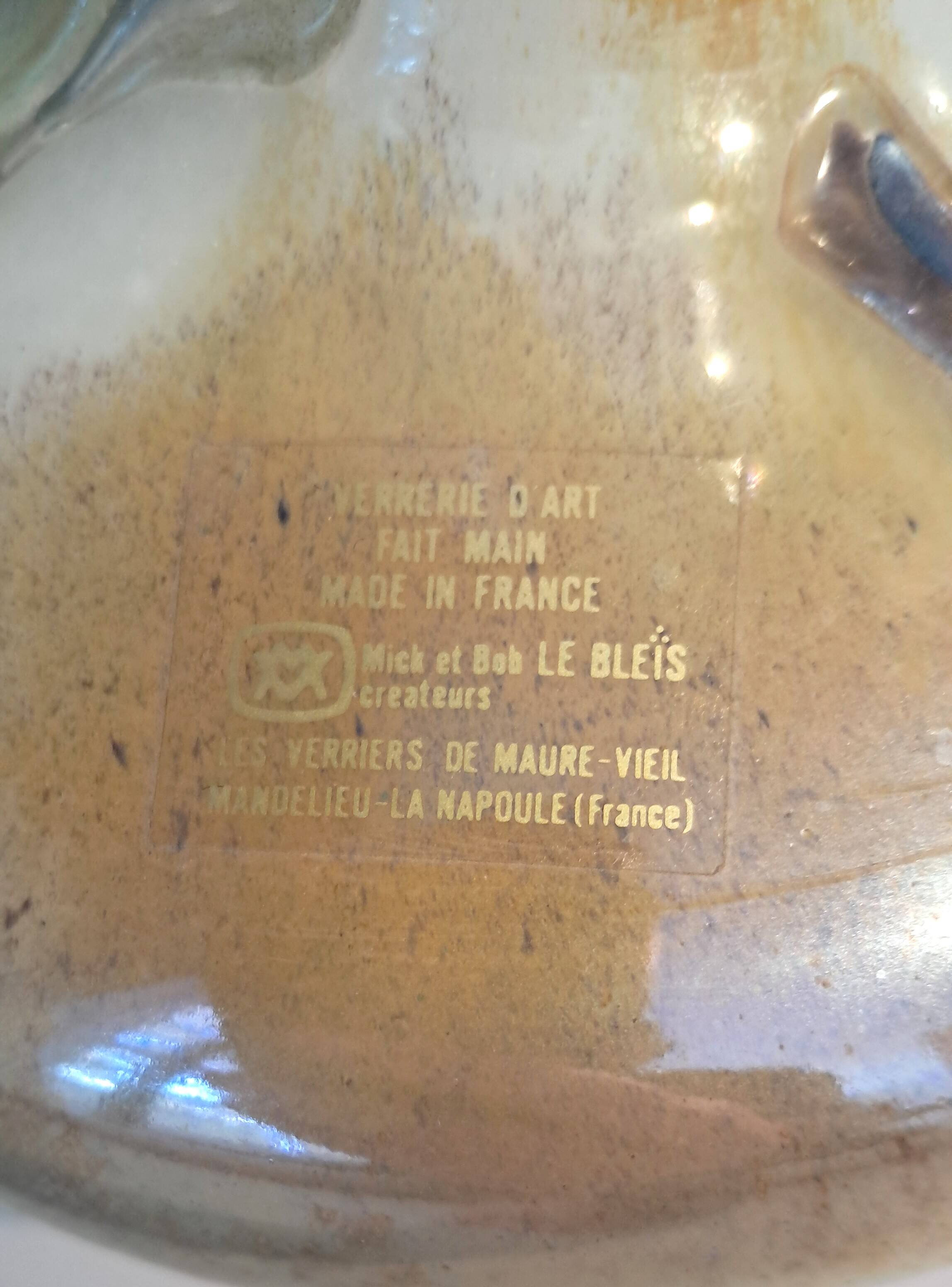 Vase Maure Vieil Mick & Bob Le Bleis 1960/1970 vintage.