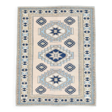 6x7 Navy Blue Cream Oriental Persian Rug, 178x225Cm