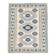 6x7 Navy Blue Cream Oriental Persian Rug, 178x225Cm