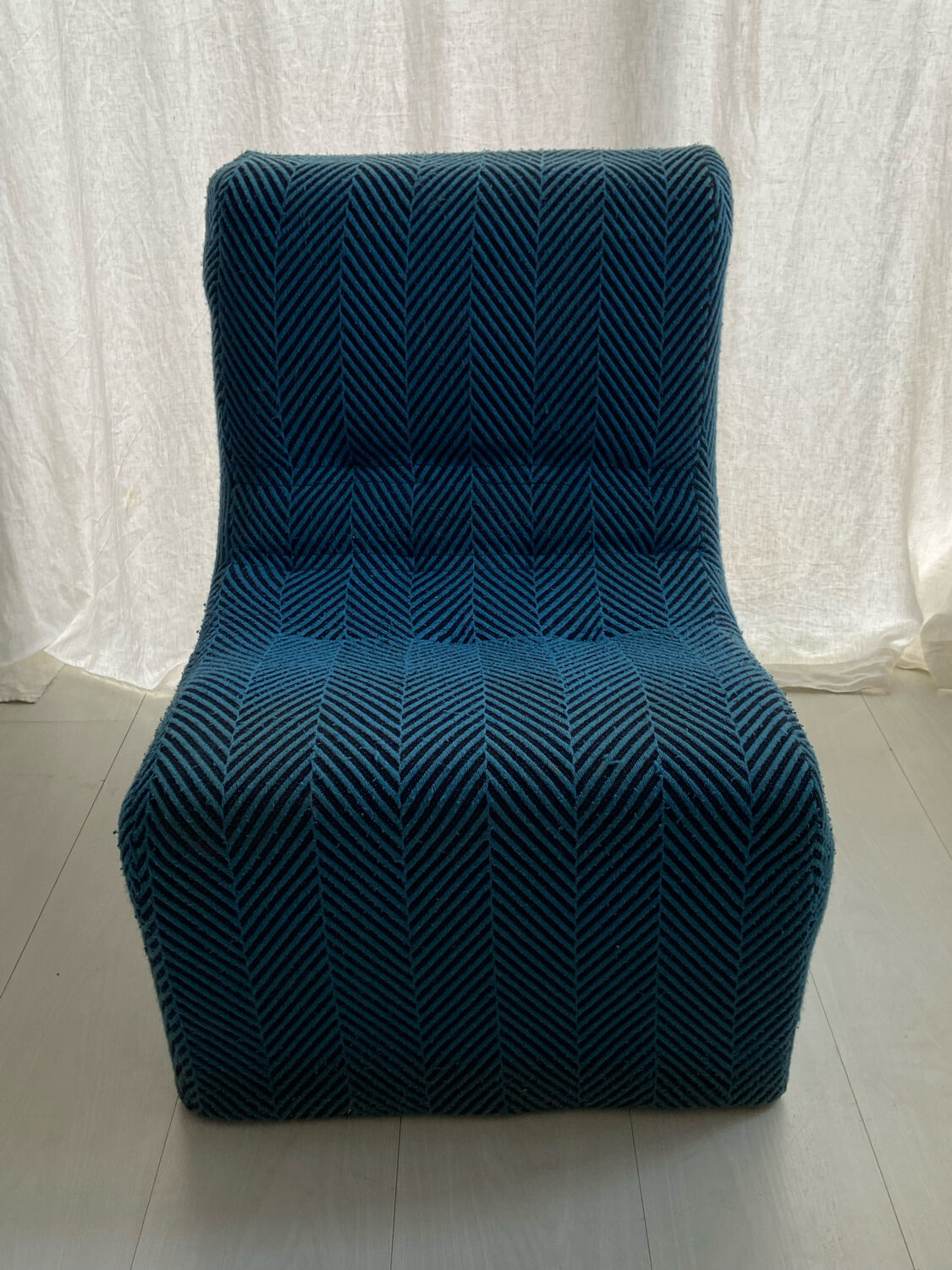 Pair of chevron fabric heaters, c.1970