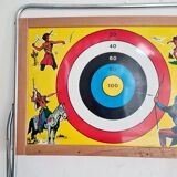 Tableau ardoise et cible verso jouet ancien
