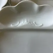Assiettes à asperges en porcelaine Lafarge