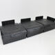De Sede DS 88 modular sofa black leather patchwork Switzerland 1970s