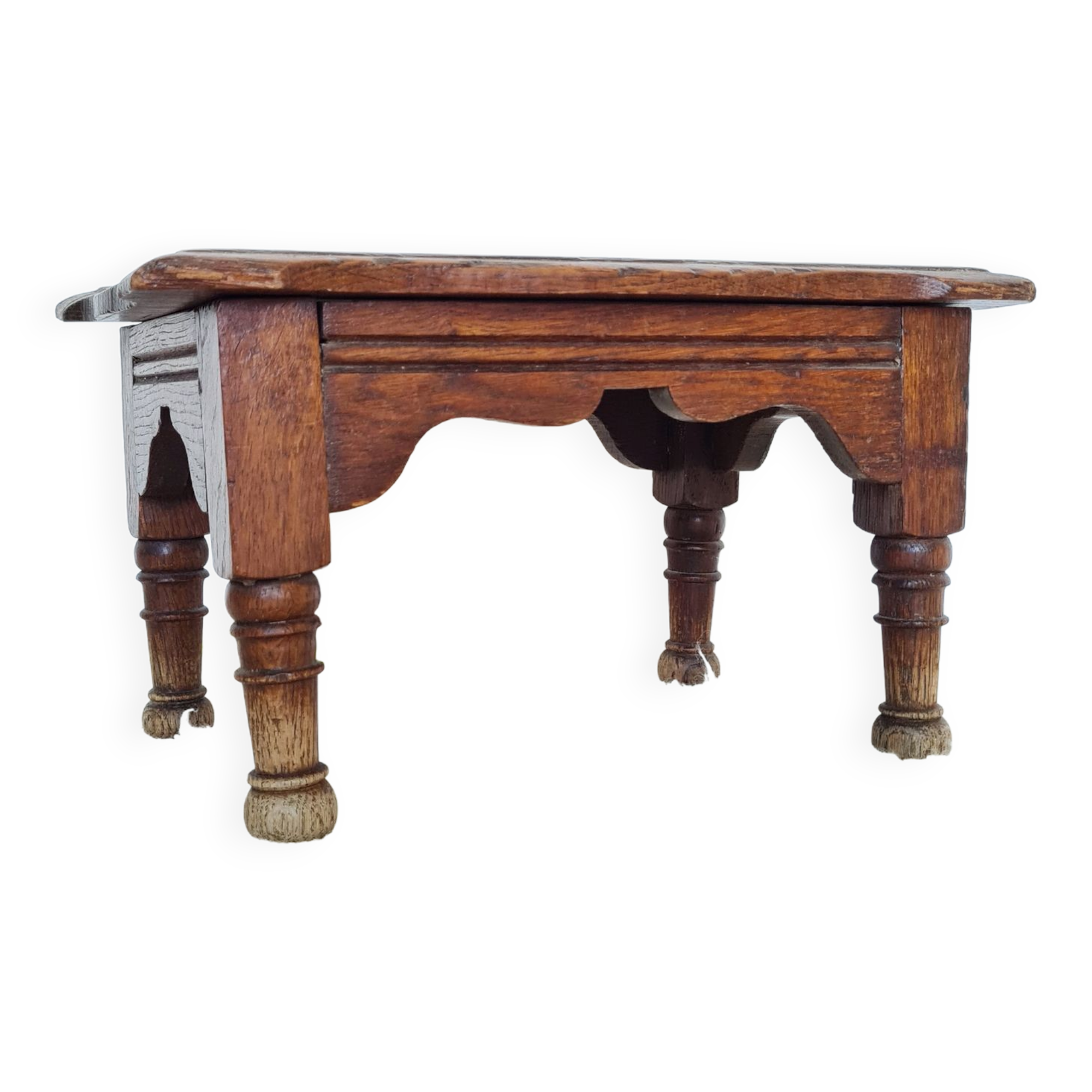 Antique stool bench carved Louvre stores