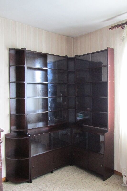 Scandinavian style angle bookcase, modular, 1970s