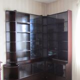 Scandinavian style angle bookcase, modular, 1970s