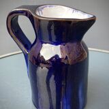 Old Cobalt Blue enamelled earthenware pitcher